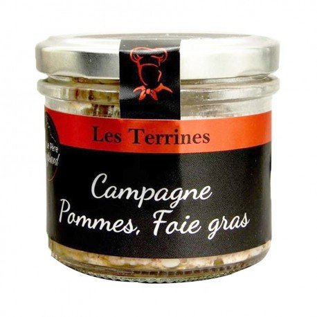 Pâté de campagne pommes foie gras Père Roupsard 90g