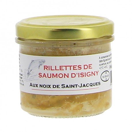 Rillettes de saumon d'Isigny à la noix de St-Jacques 90g