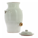 Vinaigrier en grès blanc 3L poterie artisanale Turgis