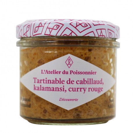 Rillettes de cabillaud kalamansi curry rouge 90g Atelier du Poissonnier