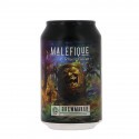 Bière canette Maléfique Rhum Finish Brewmaker Amber Ale 33cl 8%