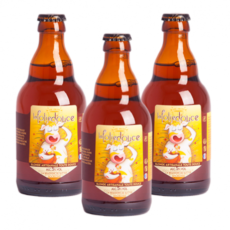 Lot Folie douce bière blonde 3x33cl 5%