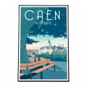 Affiche Caen, Abbaye aux Dames 40x60cm MOVI Normandie