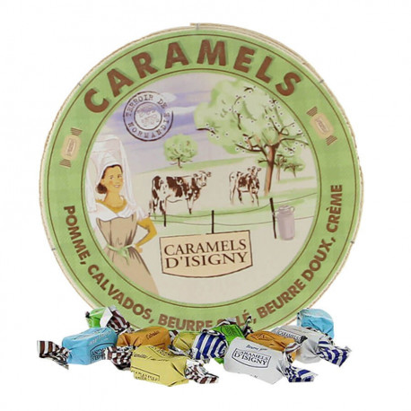 Assortiment Normandie caramels d'Isigny 250g Boîte Camembert