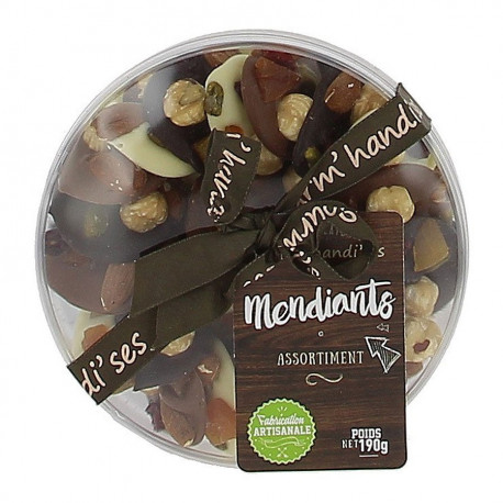 Assortiment de chocolats mendiants 190g Gourm'handi'ses