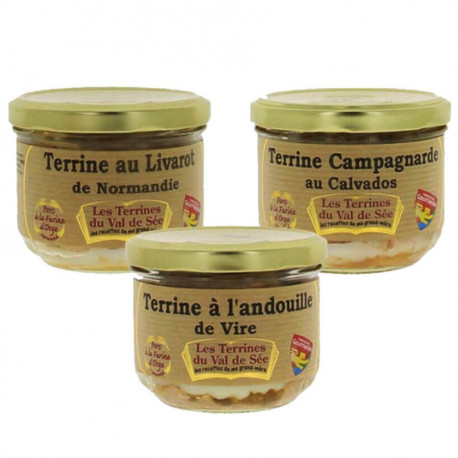 Assortiments de 3 terrines de viande 3x190g La Chaiseronne