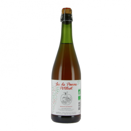 Jus de pomme pétillant BIO du Manoir de Durcet 75cl