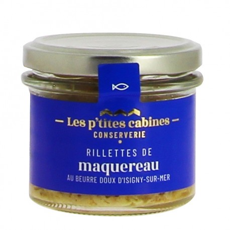 Rillettes de maquereaux au beurre demi-sel 90g Les P’tites Cabines