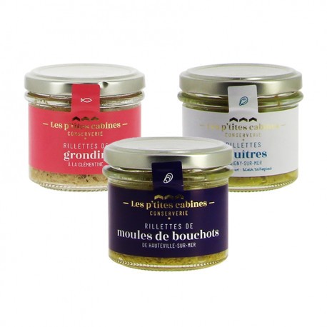 Assortiment de rillettes Les P'tites Cabines 3x90g