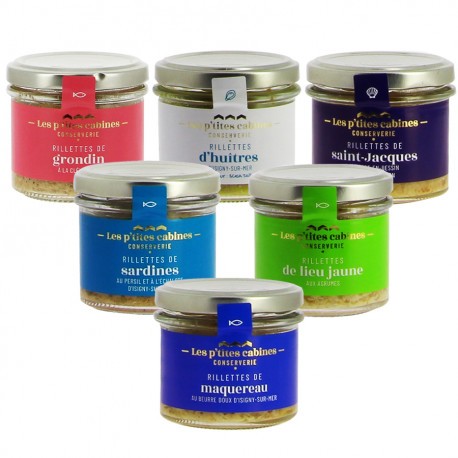 Assortiment de rillettes Les P'tites Cabines 6x90g