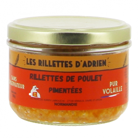 Rillettes de poulet pimentées 180g Adrien & Cie