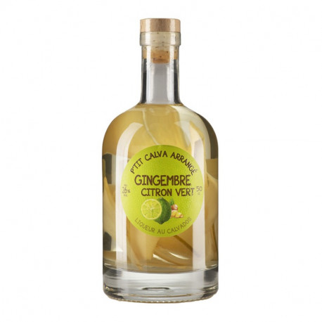 P'tit Calva arrangé Gingembre et citron vert 50cl 26%