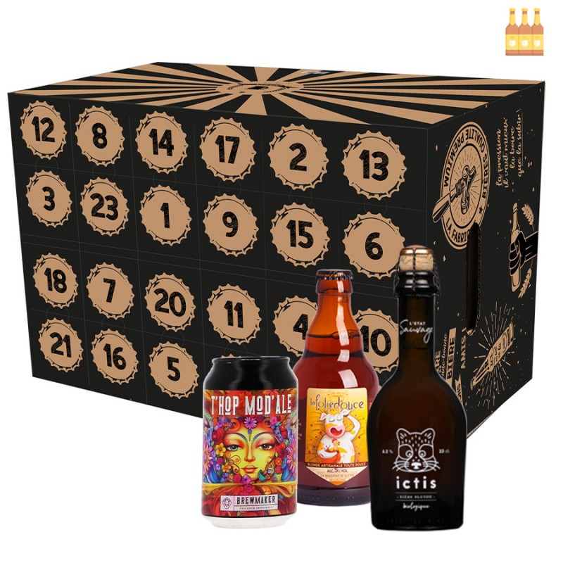 Calendrier de l'Avent Bières BLONDES Normandes - 24 bières de 33cl