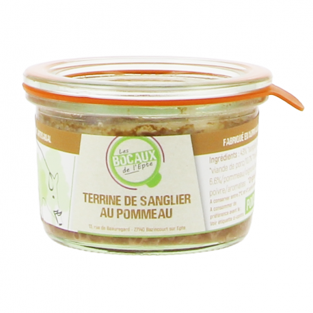 Terrine de sanglier au Pommeau 150g Les bocaux de l'Epte