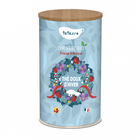 Tisane fruitée bio fraise hibiscus - Thé doux d'hiver - Tatasse 100g