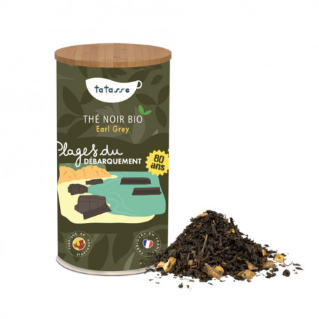 Thé noir bio earl grey - Plages du débarquement - Tatasse 100g