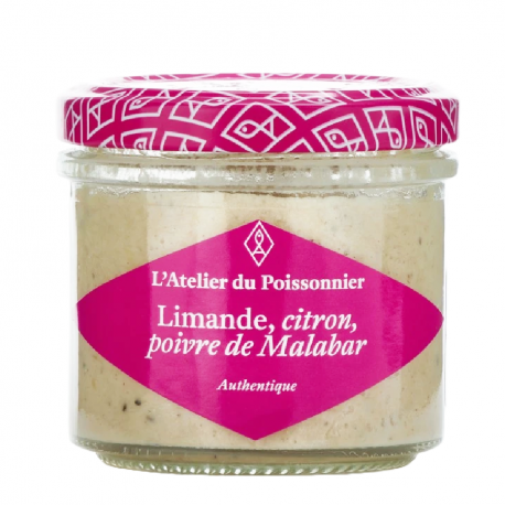 Rillettes de limande, citron, poivre de malabar 90g Atelier du Poissonnier