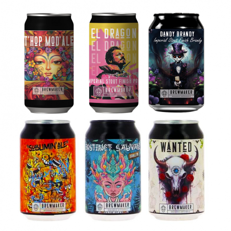 Bières canettes Brewmaker 6x33cl