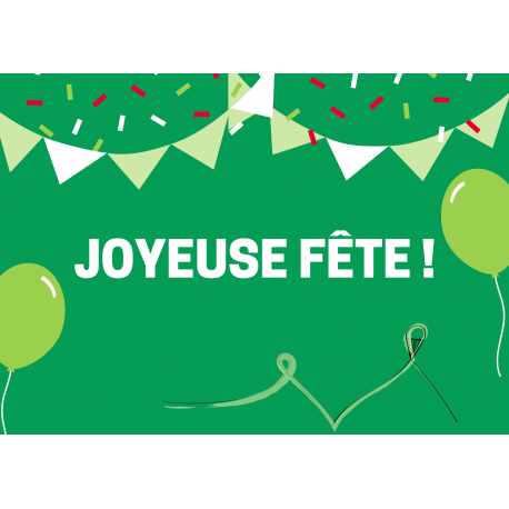 Carte imprimée Joyeuse Fête