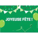 Carte imprimée Joyeuse Fête