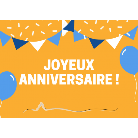 Carte imprimée Joyeux Anniversaire