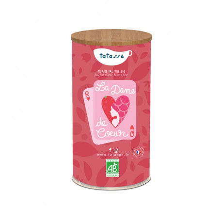 Tisane fruitée bio menthe-framboise La dame de coeur - Tatasse 100g