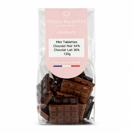 Mini tablettes chocolat lait et noir 120g Maison Rochefort