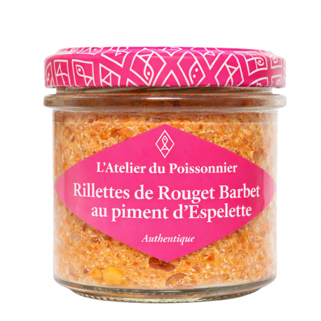 Rillettes de rouget barbet au piment d'Espelette 90g Atelier du Poissonnier