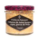 Rillettes de st-Jacques, cèpes et poivre de Penja 90g - Atelier du poissonnier