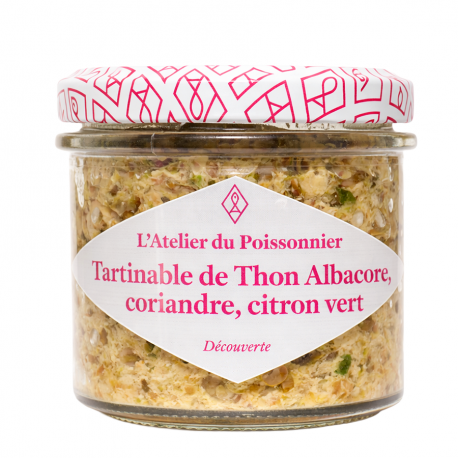 Tartinable de thon, coriandre et citron vert 90g Atelier du Poissonnier