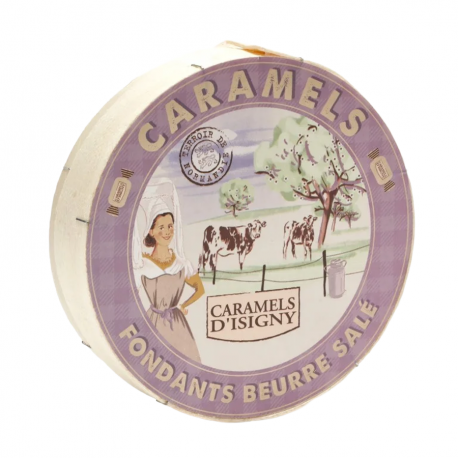 Caramels d'Isigny Fondants beurre salé 250g Boîte Camembert