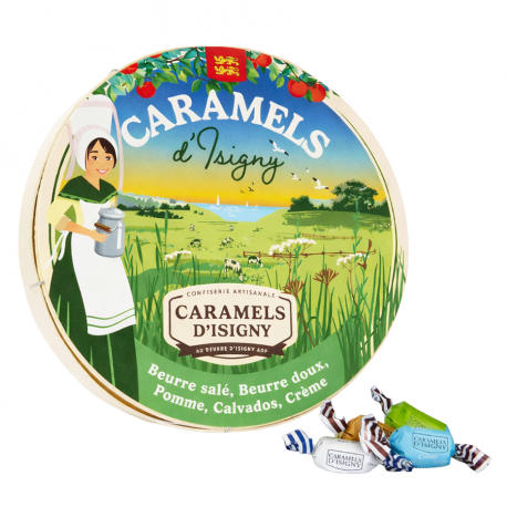 Assortiment Normandie Caramels d'Isigny 150g Boîte Camembert