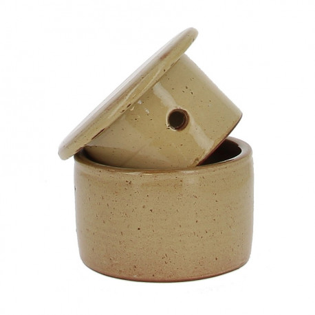 Beurrier à eau en grès beige 210 ml