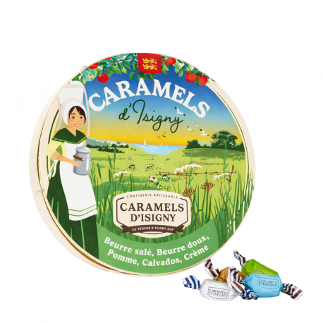 Assortiment Normandie Caramels d'Isigny 75g Boîte Camembert