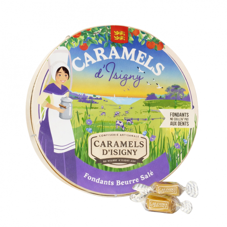 Caramels d'Isigny Fondants beurre salé 150g Boîte Camembert