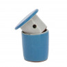 Beurrier à eau en grès bleu clair 105ml