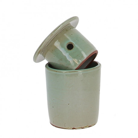 Beurrier à eau en grès vert 105ml