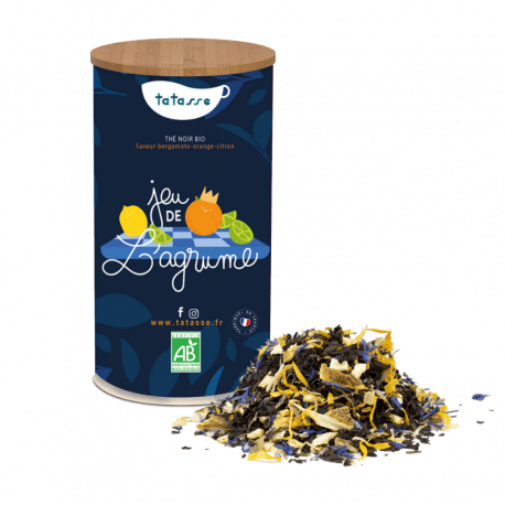 Thé noir bio Bergamote orange - Jeu de l'Agrume - Tatasse