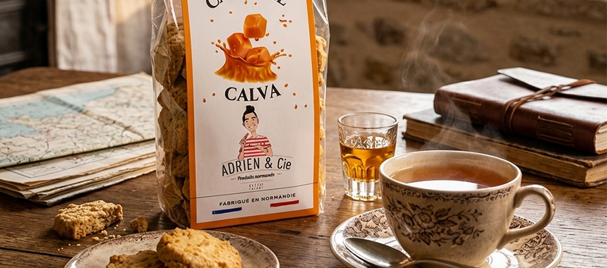 Sablés caramel calva 85g Adrien & Cie