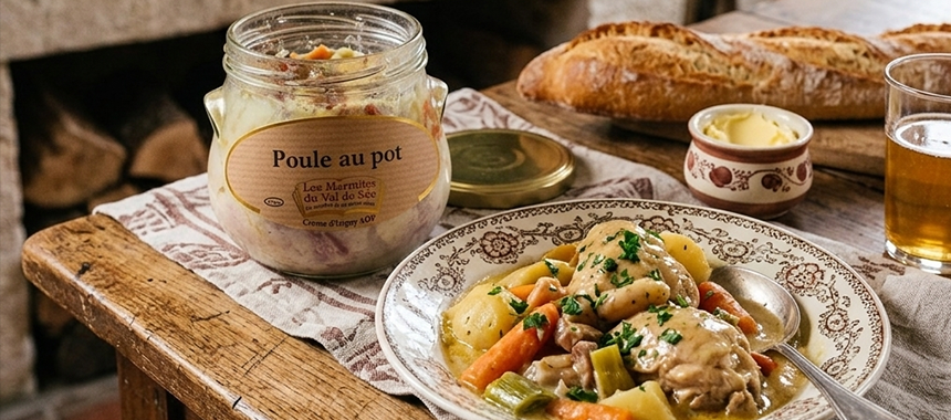 Poule au pot à la crème d’Isigny AOP 750g La Chaiseronne